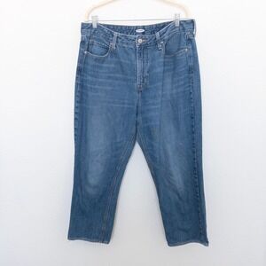Old Navy Womens Jeans Size‎ 12 Medium Wash High Rise Straight Leg Denim Casual